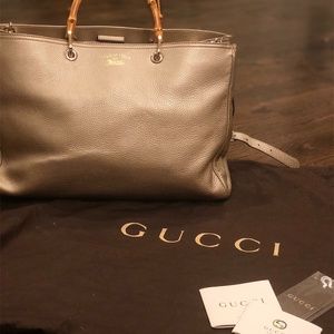 Large Gold Gucci Tote Bag